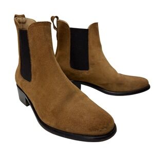 Fairfax & Favor Brown Suede Chelsea Boots‎ Elastic Side Ankle Booties Size 37